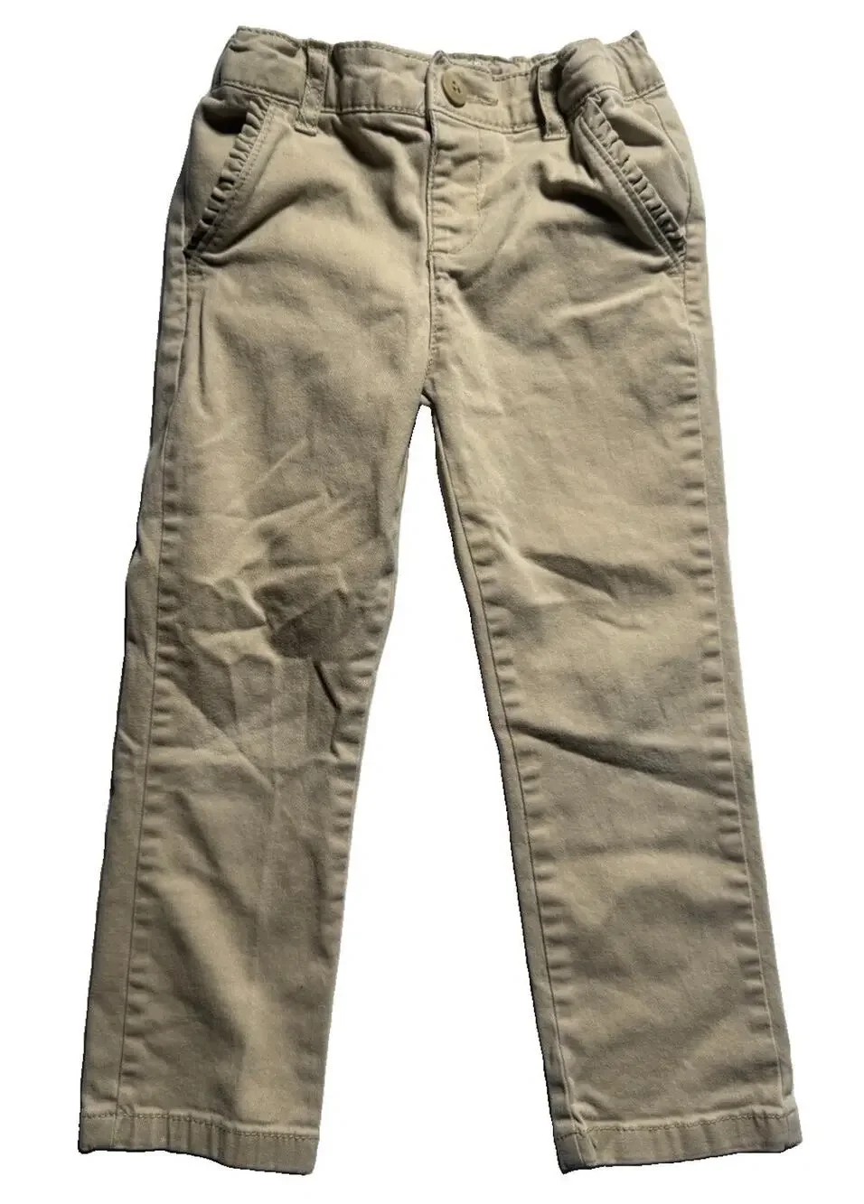 The Children’s Place Girls Khaki Uniform Pants 4T Stretch Adjustable Waist
